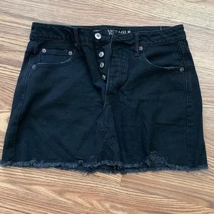 AEO Black denim mini skirt size8